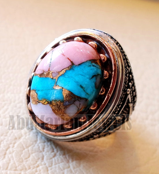 Pink turquoise ring sale