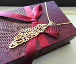 Big Palestine map pendant with chain famous poem verse 18 k gold jewelry arabic fast shipping خارطه و علم فلسطين