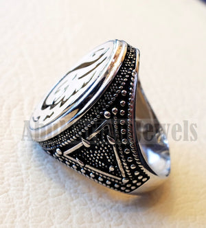 Customized Arabic calligraphy names handmade ring personalized antique jewelry style sterling silver 925 any size TSN1009 خاتم اسم تفصيل