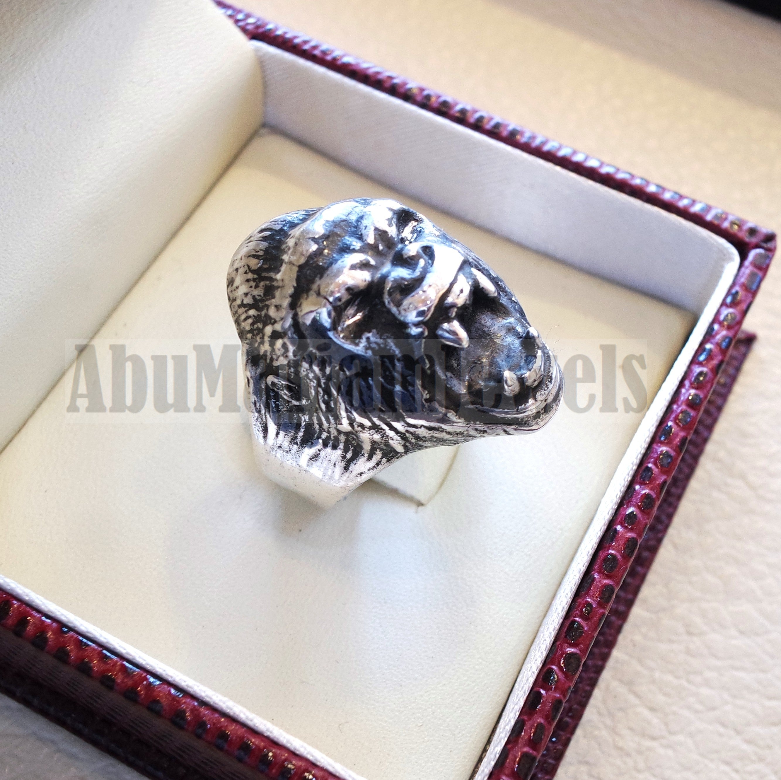 huge Gorilla ring very heavy sterling silver 925 man biker ring all sizes handmade animal head jewelry fast shipping detailed craftsmanship