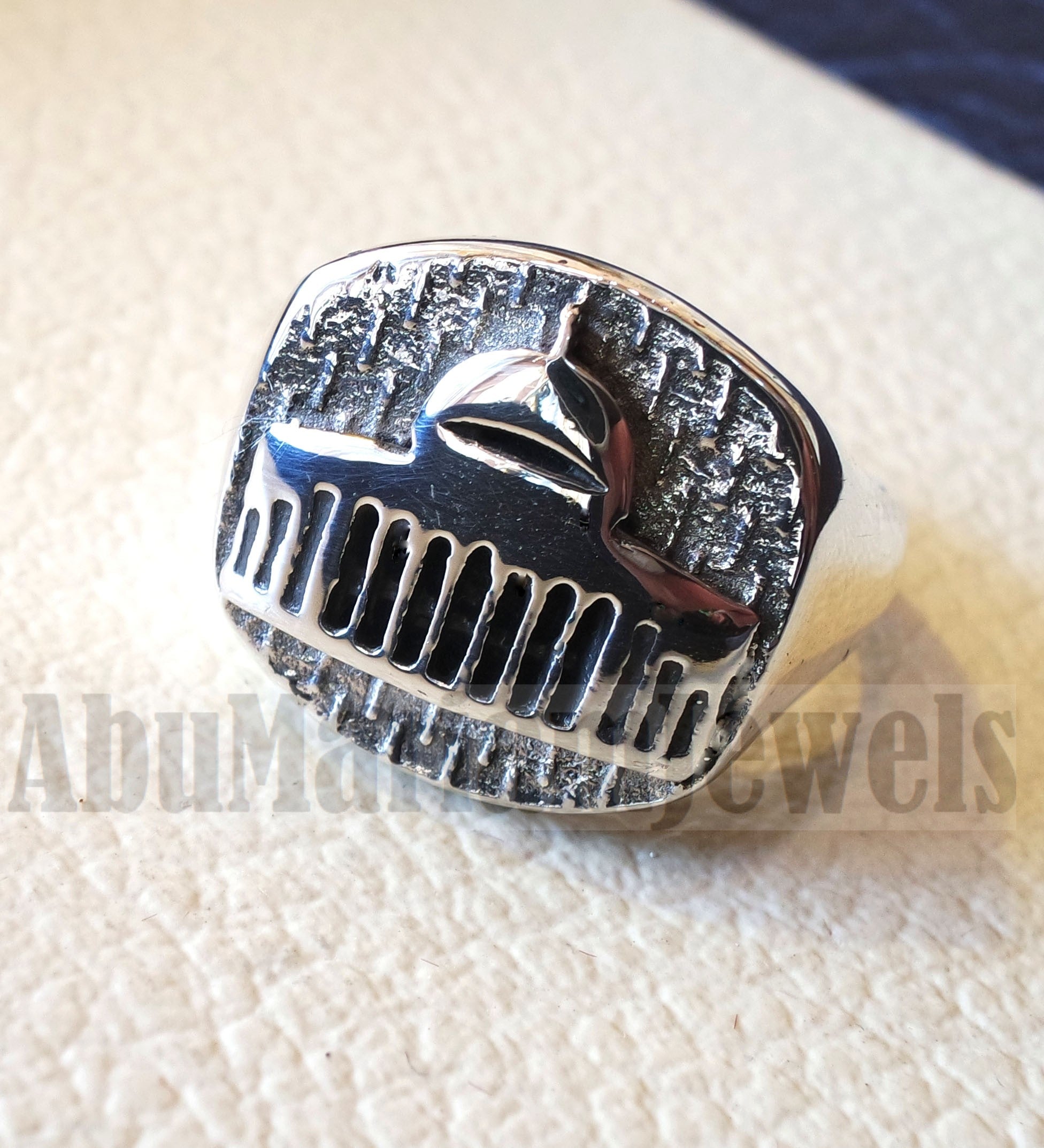 Al Aqsa Mosque men ring sterling 925 all sizes ottoman antique style Palestine Arabic Islam jewelry  خاتم الأقصى