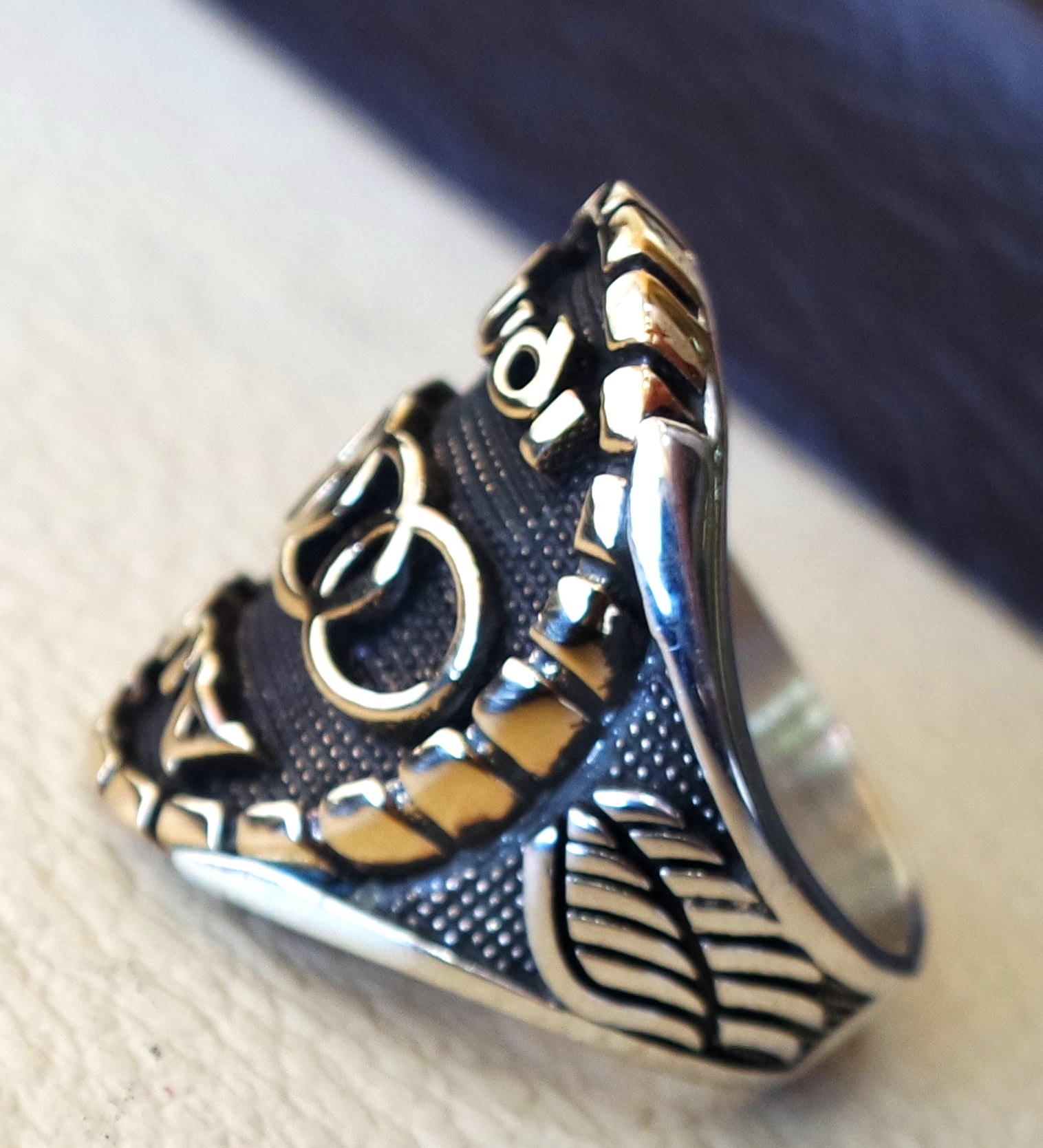 Audi Sterling Silver 925 und Bronze Heavy man Ring neues Auto ideal Geschenk alle Größen