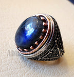 Labradorite ring natural stone multi color semi precious stone heavy sterling silver 925 bronze frame any sizes jewelry express shipping