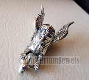 Huge Babylon lion 3D historical mythical winged lion the symbol of ultimate power pendant sterling silver 925 griffin gryphon jewelry