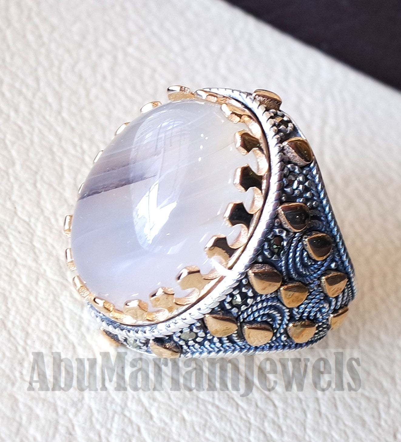 oval yamani aqeeq natural stunning Sulymani agate gem men ring sterling silver 925 and bronze jewelry all sizes عقيق يماني