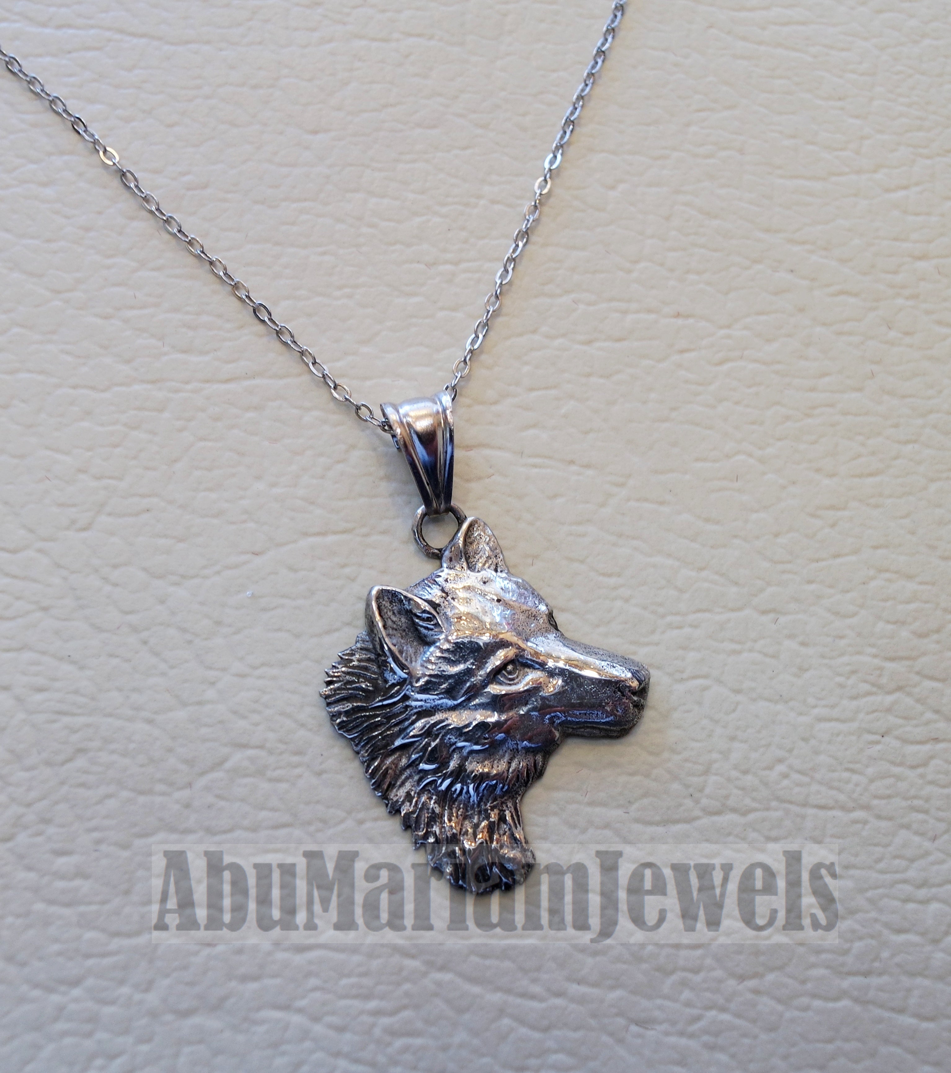 wolf , Husky dog sterling silver 925 man or women pendant handmade animal head jewelry fast shipping detailed craftsmanship