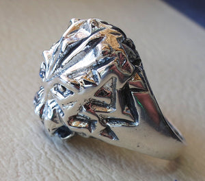 Biest Kopf Ring Heavy Sterling Silber 925 Mann Biker Ring alle Größen handgefertigte Tier Schmuck Schnellversand detaillierte Handwerkskunst