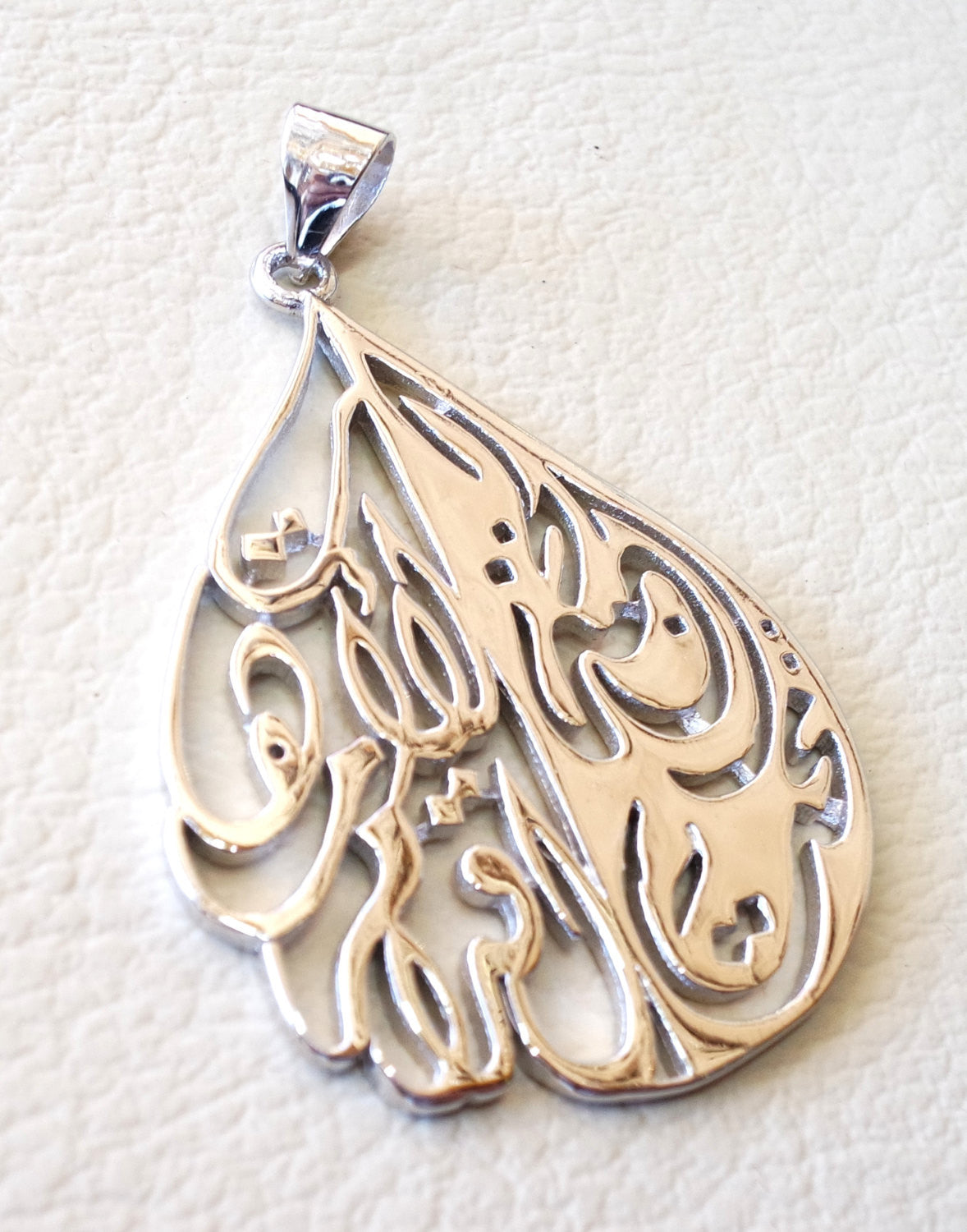 Paradise under the feet of mother sterling silver big arabic pendant 925 k high quality jewelry handmade fast shipping mother gift عربي