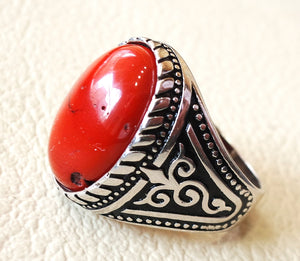 red jasper man ring stone natural aqeeq gem sterling silver 925 man ring oval semi precious cabochon jewelry fast shipping all sizes