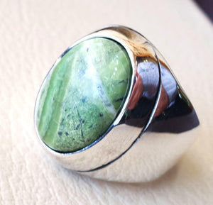 green swiss opal huge natural stone men ring sterling silver 925 stunning genuine gem ottoman arabic style jewelry all sizes