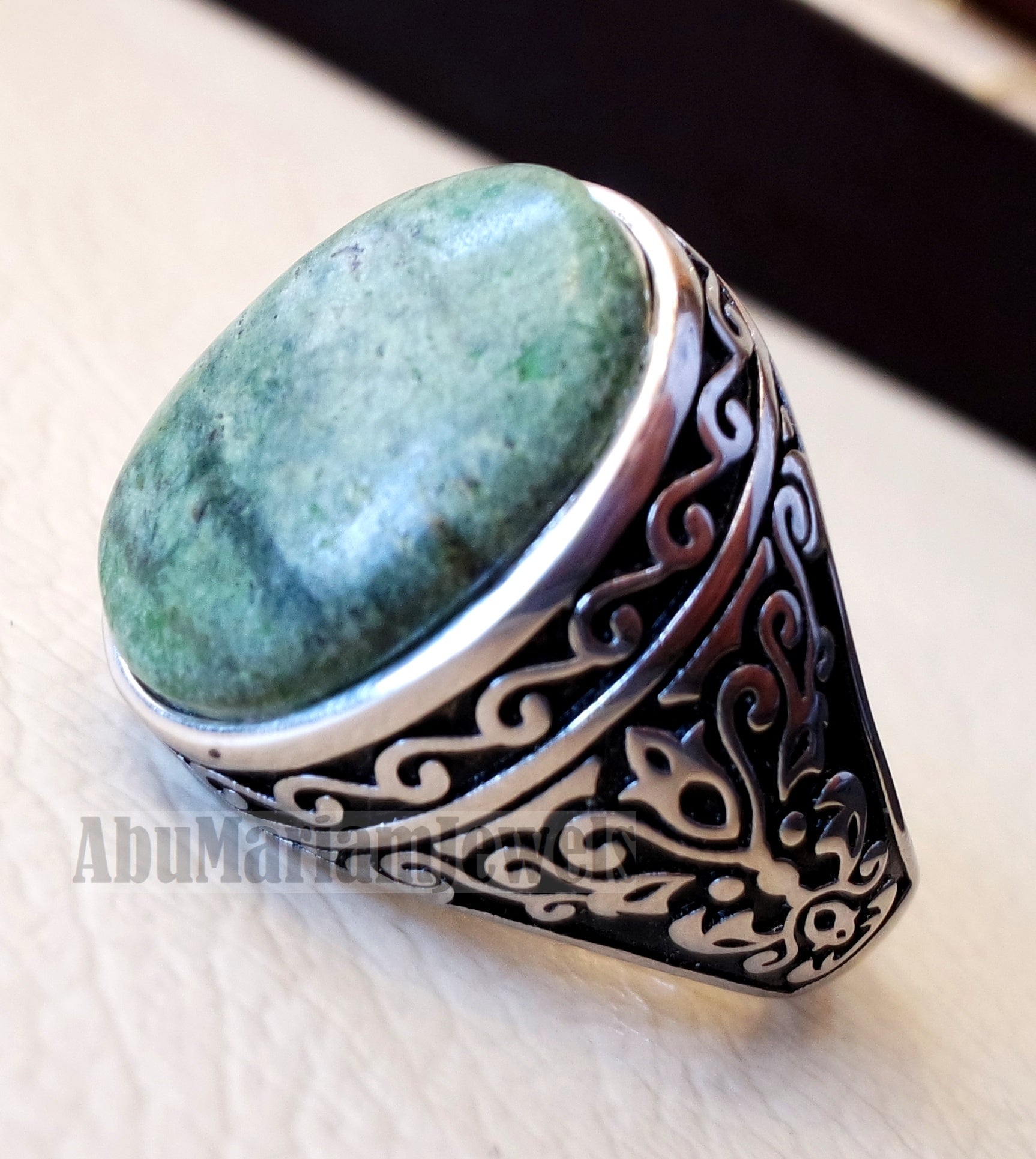 green swiss opal natural stone men ring sterling silver 925 stunning genuine oval gem ottoman style jewelry all sizes