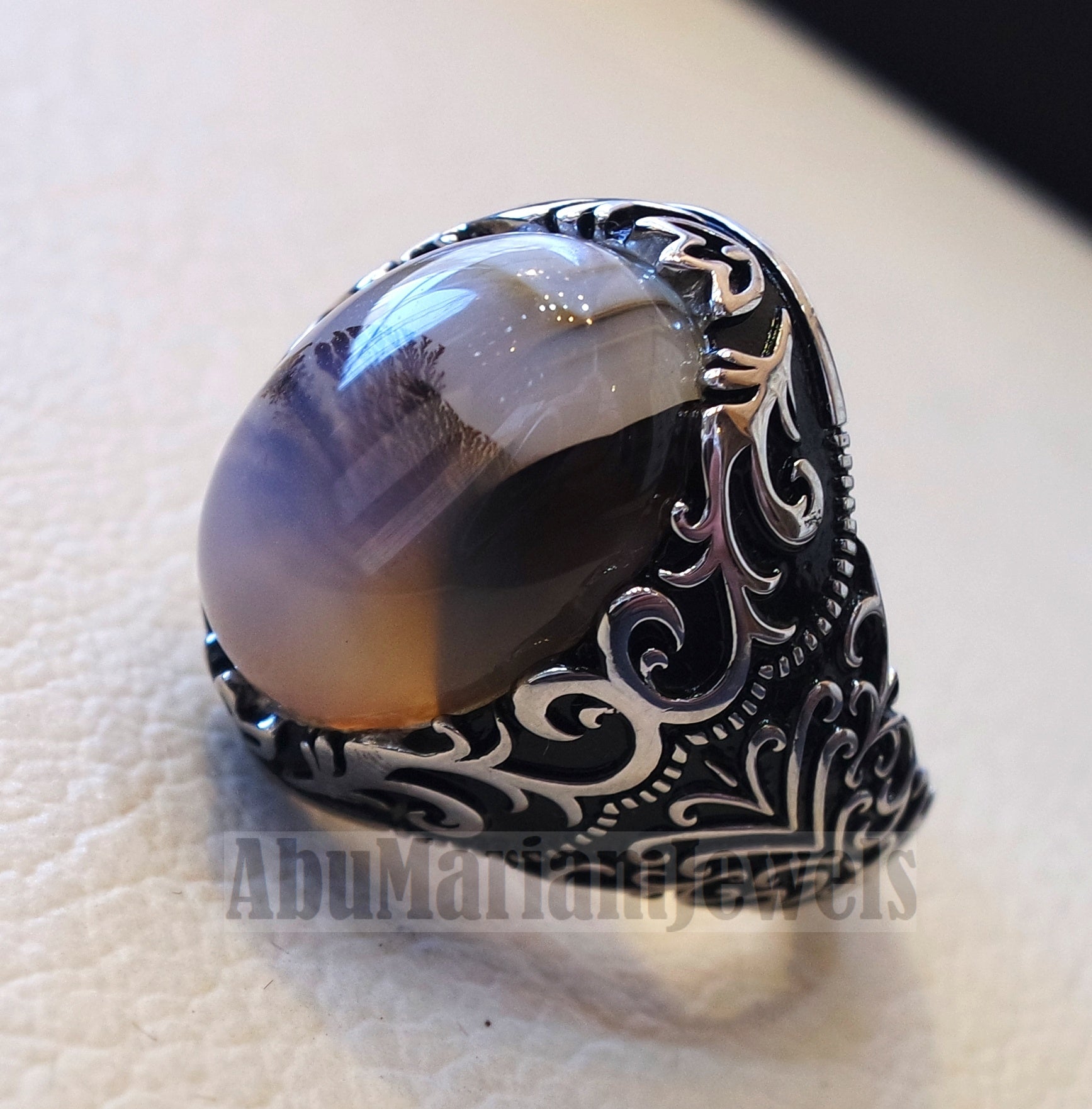 Silva 925 Sterling Silver Ring For Men Agate Aqeeq Stone S925 Silver  Fashion Jewelry Gift Mens Rings All Sizes - Rings - AliExpress