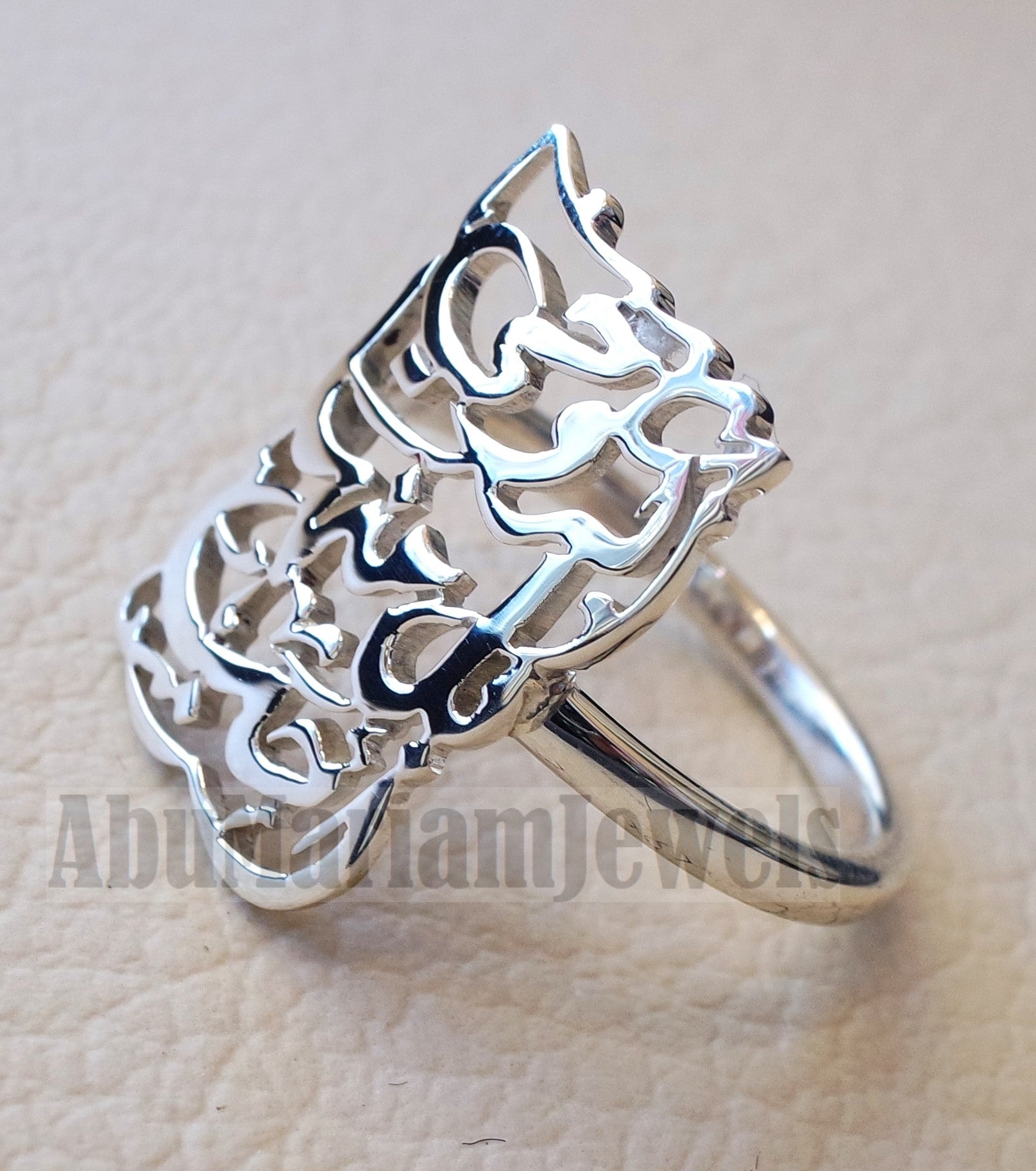 Unisex Personalized Name Silver Ring Special Dainty Jewelery Wedding Ring  for Couples » Anitolia