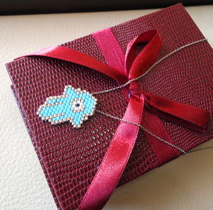 mano azul plata esterlina 925 collar de alta calidad rodio plateado para el brillo durable caja de regalo