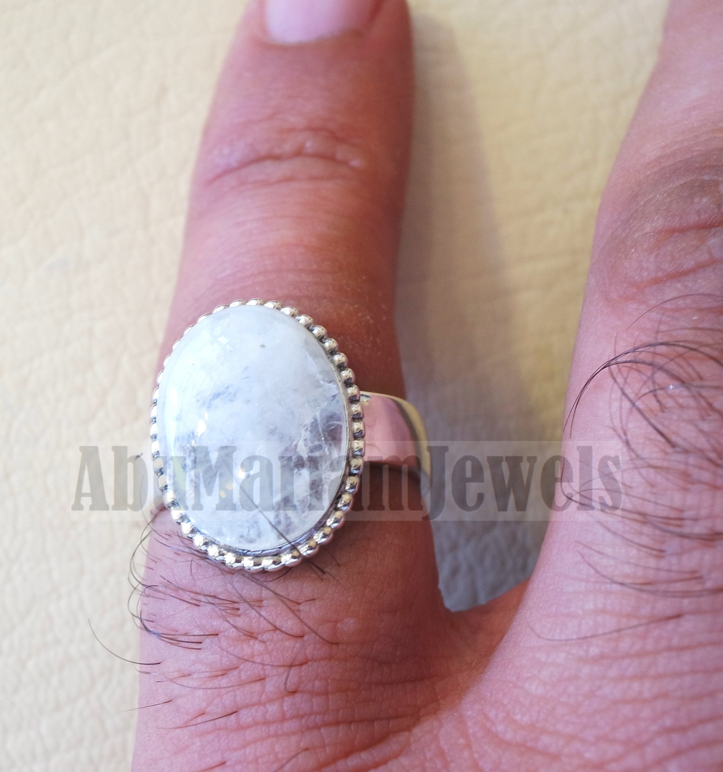 Pinkie men or women ring moonstone skin touching stone sterling silver 925 all sizes high quality natural oval cabochon stone