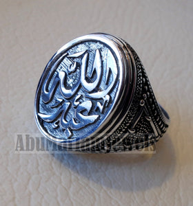 Customized Arabic calligraphy names ring personalized antique jewelry style sterling silver 925 any size TSS1001 خاتم اسم تفصيل