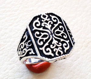 ornament man ring celtic style heavy sterling silver 925 heavy man  shape any size antique style high quality jewelry