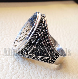 Customized Arabic calligraphy names ring personalized antique jewelry style sterling silver 925  any size TSN1001 خاتم اسم تفصيل