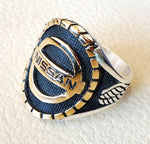 Nissan sterling silver 925 et bronze Heavy homme Ring nouveau cadeau idéal de voiture toutes les tailles