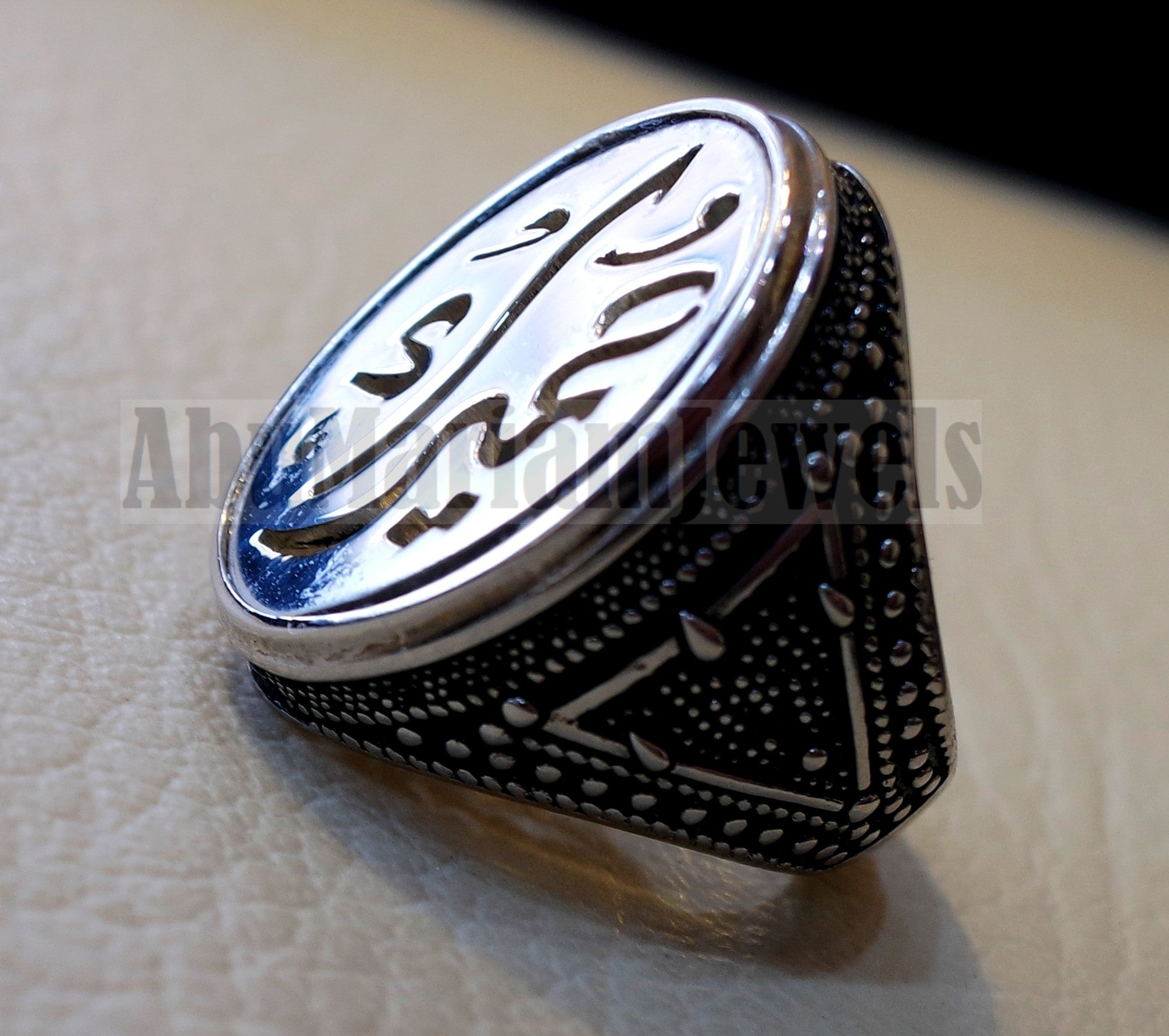 Customized Arabic calligraphy names handmade ring personalized antique jewelry style sterling silver 925 any size TSN1010 خاتم اسم تفصيل