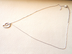 Bébé pieds Collier argent sterling 925 cubique zircon de haute qualité polonais