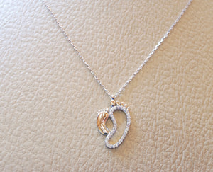 Bébé pieds Collier argent sterling 925 cubique zircon de haute qualité polonais