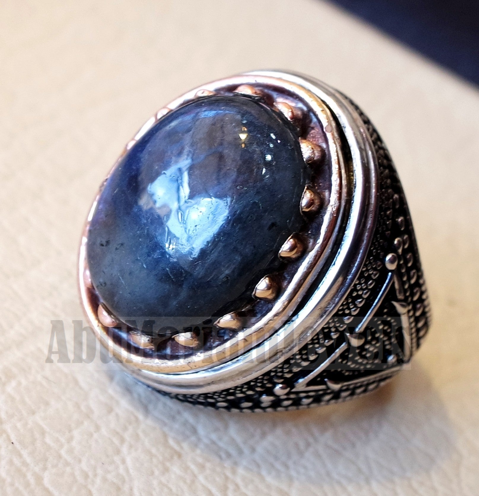 Labradorite ring natural stone multi color semi precious stone heavy sterling silver 925 bronze frame any sizes jewelry express shipping