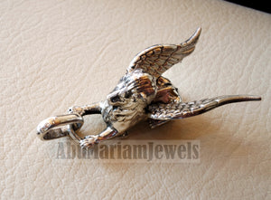 Huge Babylon lion 3D historical mythical winged lion the symbol of ultimate power pendant sterling silver 925 griffin gryphon jewelry