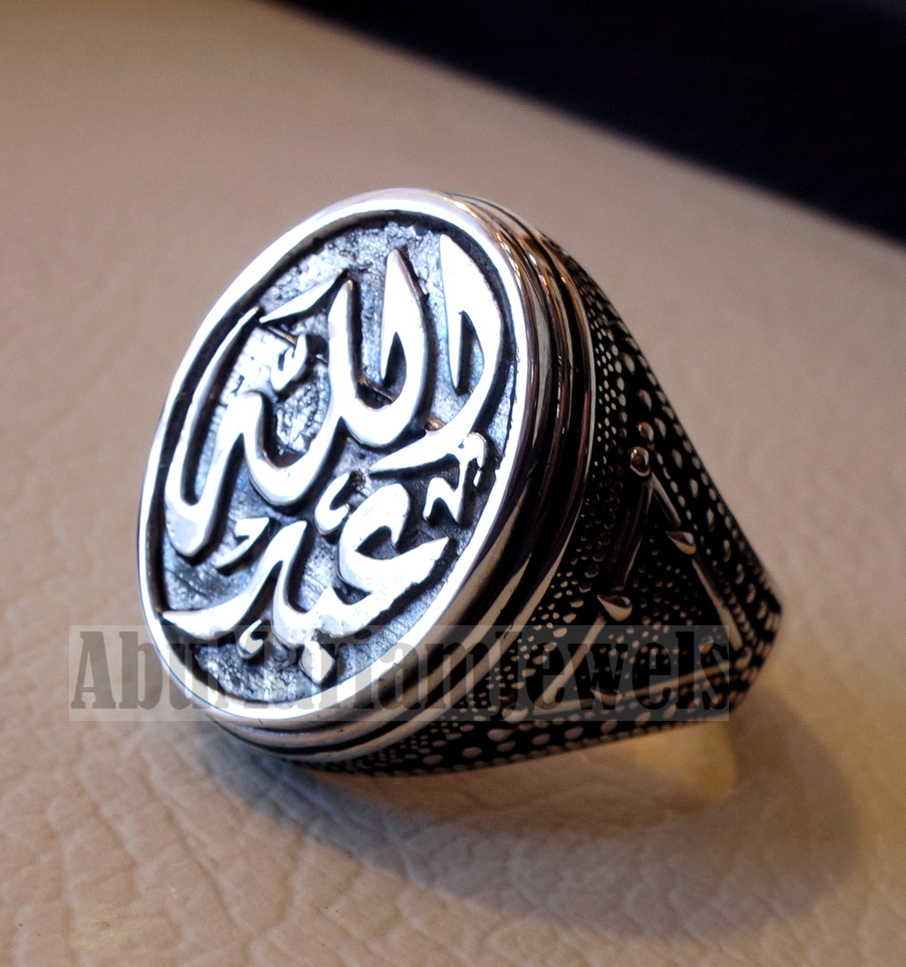 Customized Arabic calligraphy names ring personalized antique jewelry style sterling silver 925 any size TSS1001 خاتم اسم تفصيل