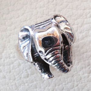 Elephant Pinkie anneau argent sterling 925 homme cycliste bague toutes les tailles main bijoux animaux expédition rapide artisanat détaillé