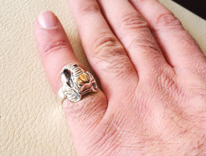 Elephant Pinkie anneau argent sterling 925 homme cycliste bague toutes les tailles main bijoux animaux expédition rapide artisanat détaillé