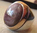 Butterfly jasper natural stone sterling silver 925 huge man ring all sizes jewelry ottoman cocktail high quality style gem in bronze frame