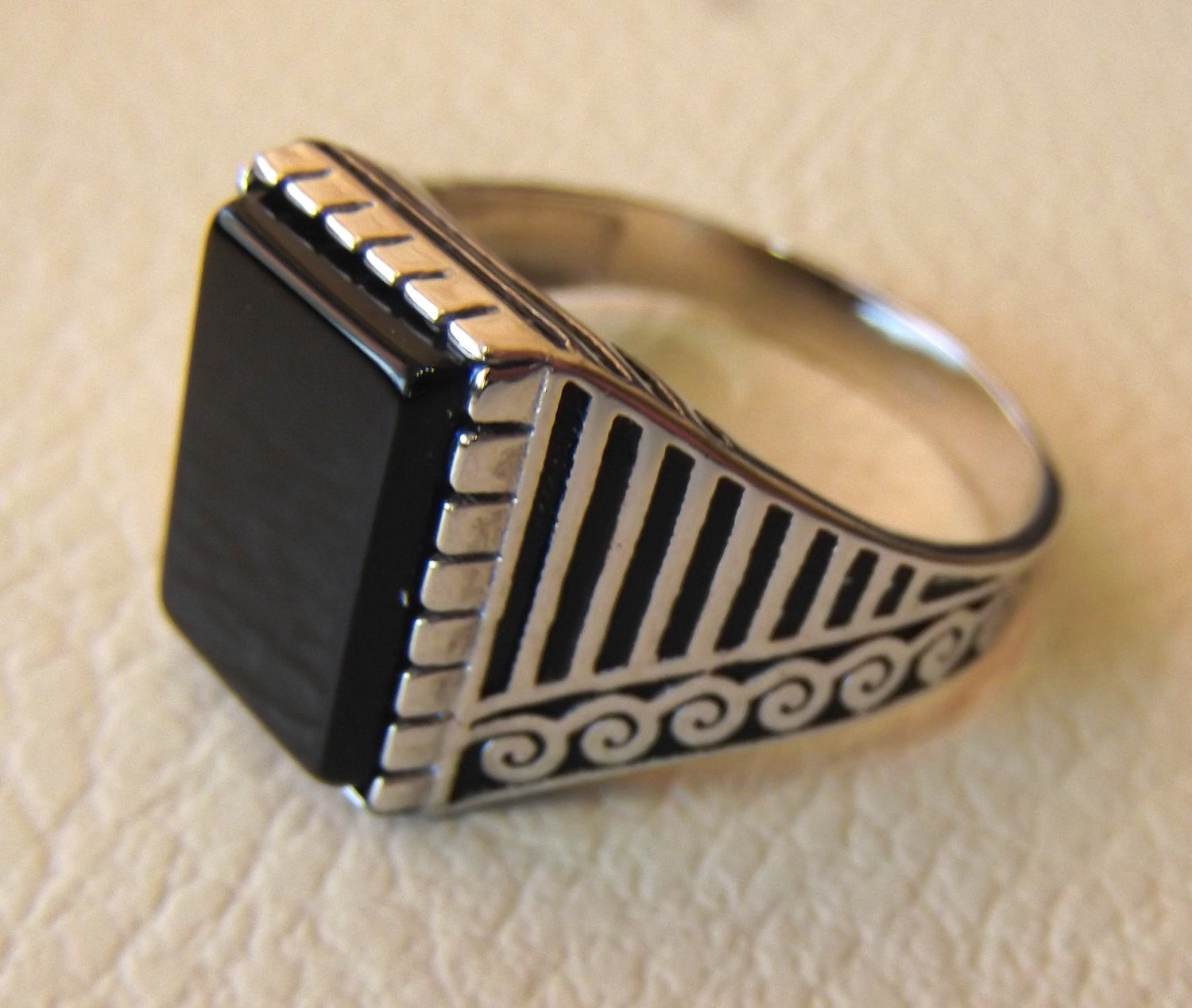Bague agate homme store