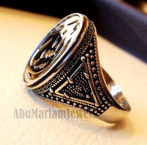 Customized Arabic calligraphy names handmade ring personalized antique jewelry style sterling silver 925 any size TSN1011 خاتم اسم تفصيل