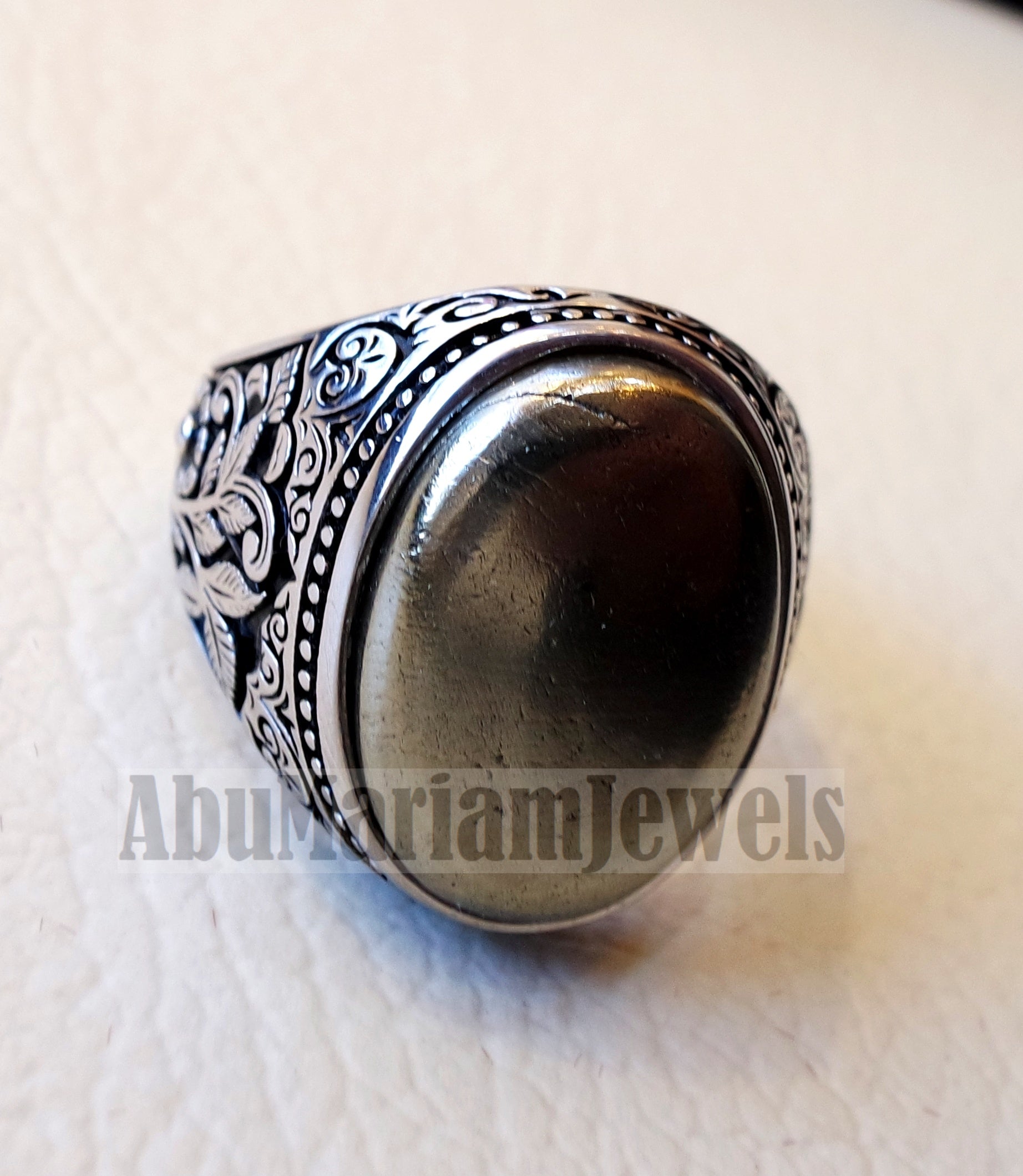 Titanium and Pyrite Men's Ring Custom Made Stone Inlay Band – Stonebrook  Jewelry