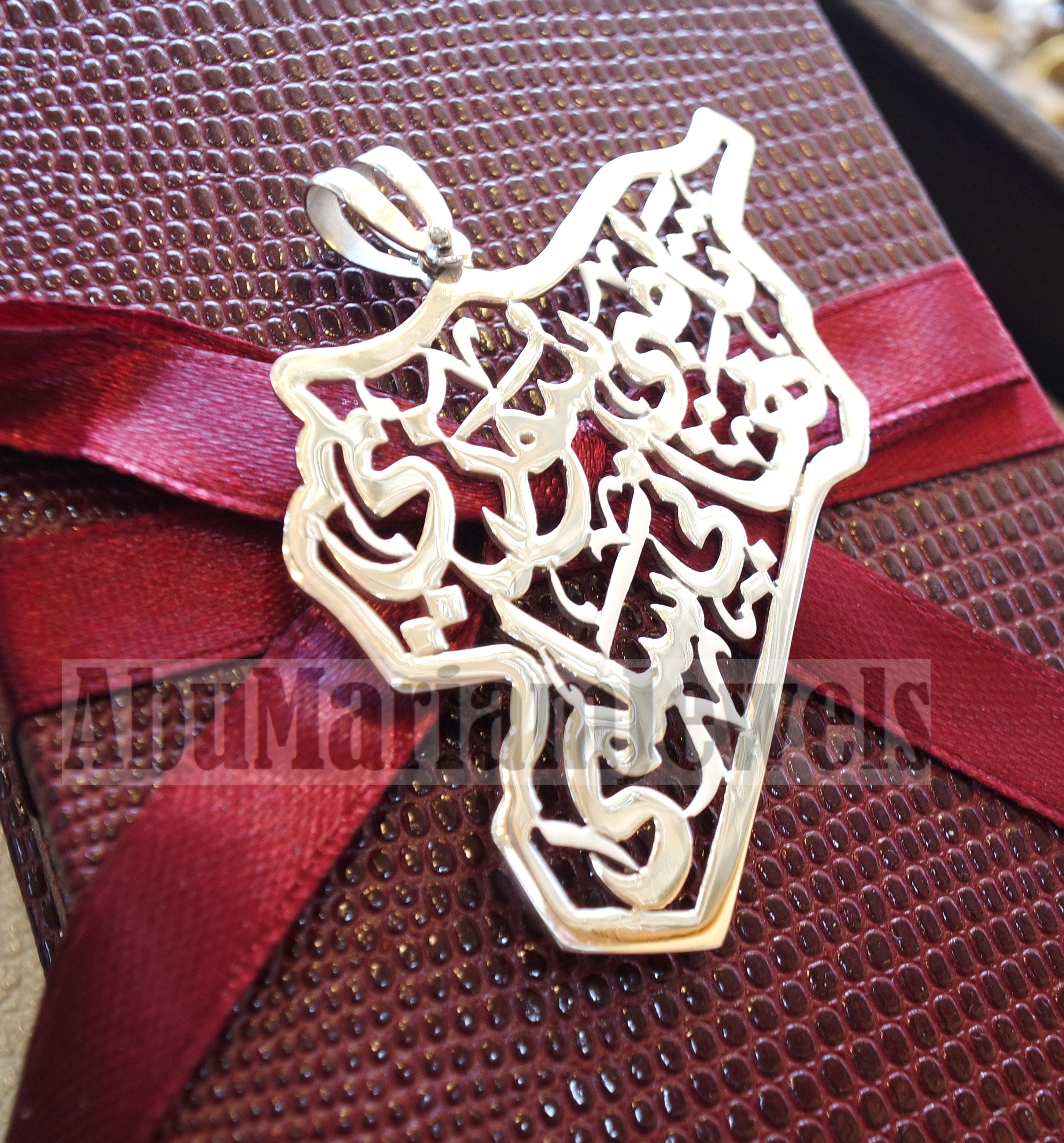 Syria map pendant names personalized customized 2 - 4 names or phrase sterling silver 925 k high quality jewelry arabic  SY-2 خارطه سوريا
