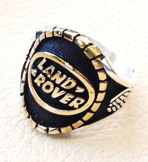 Land Rover Sterling Silver 925 e bronzo anello pesante uomo nuova auto regalo ideale tutte le dimensioni