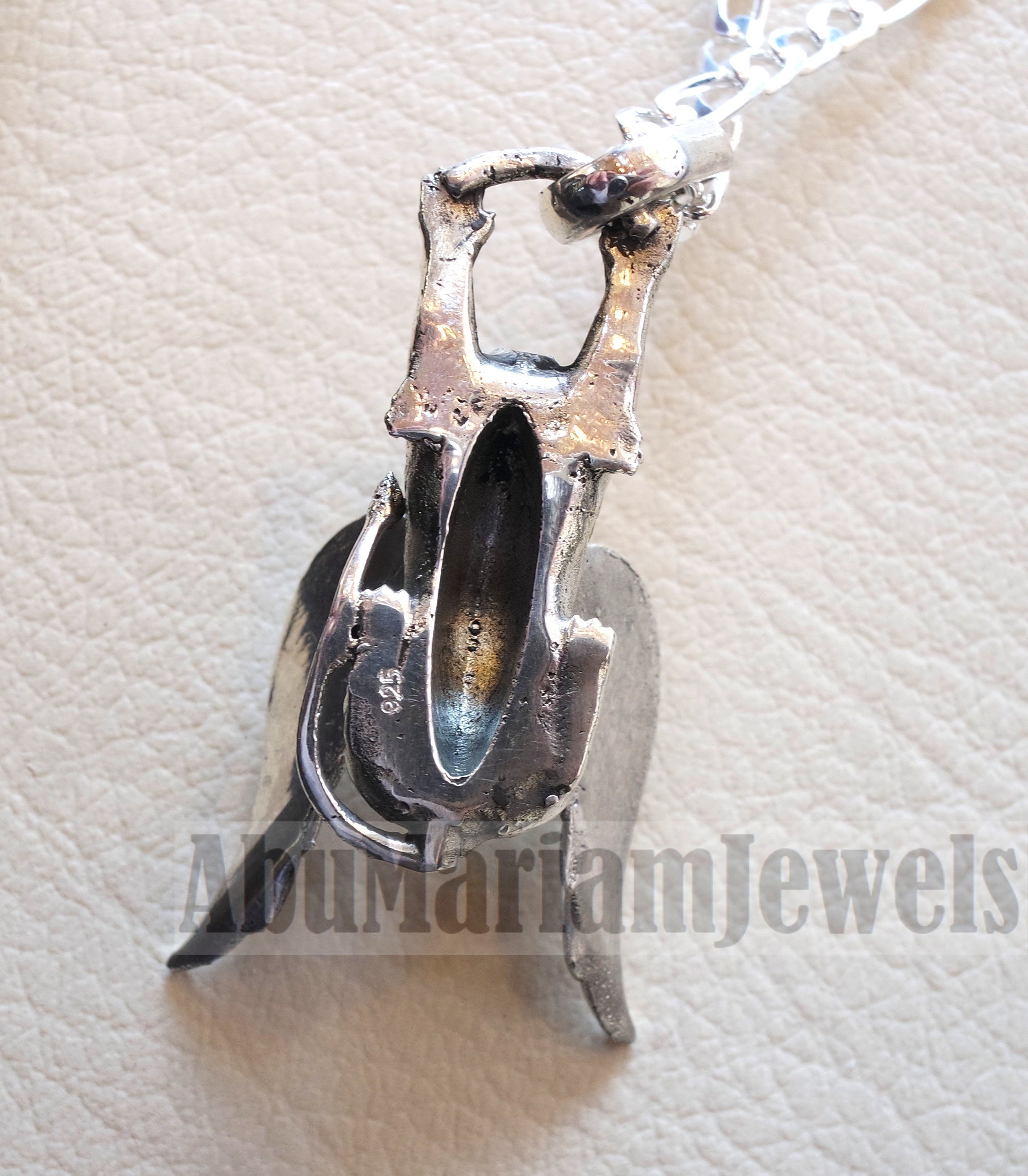 Huge Babylon lion 3D historical mythical winged lion the symbol of ultimate power pendant with thick chain sterling silver 925 griffin gryphon jewelry