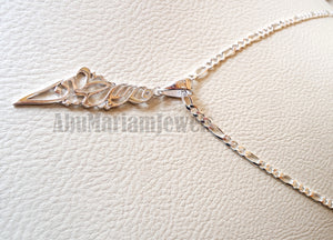 Palestine necklace map pendant with thick chain sterling silver 925 k high quality jewelry arabic calligraphy fast shipping خارطه فلسطين