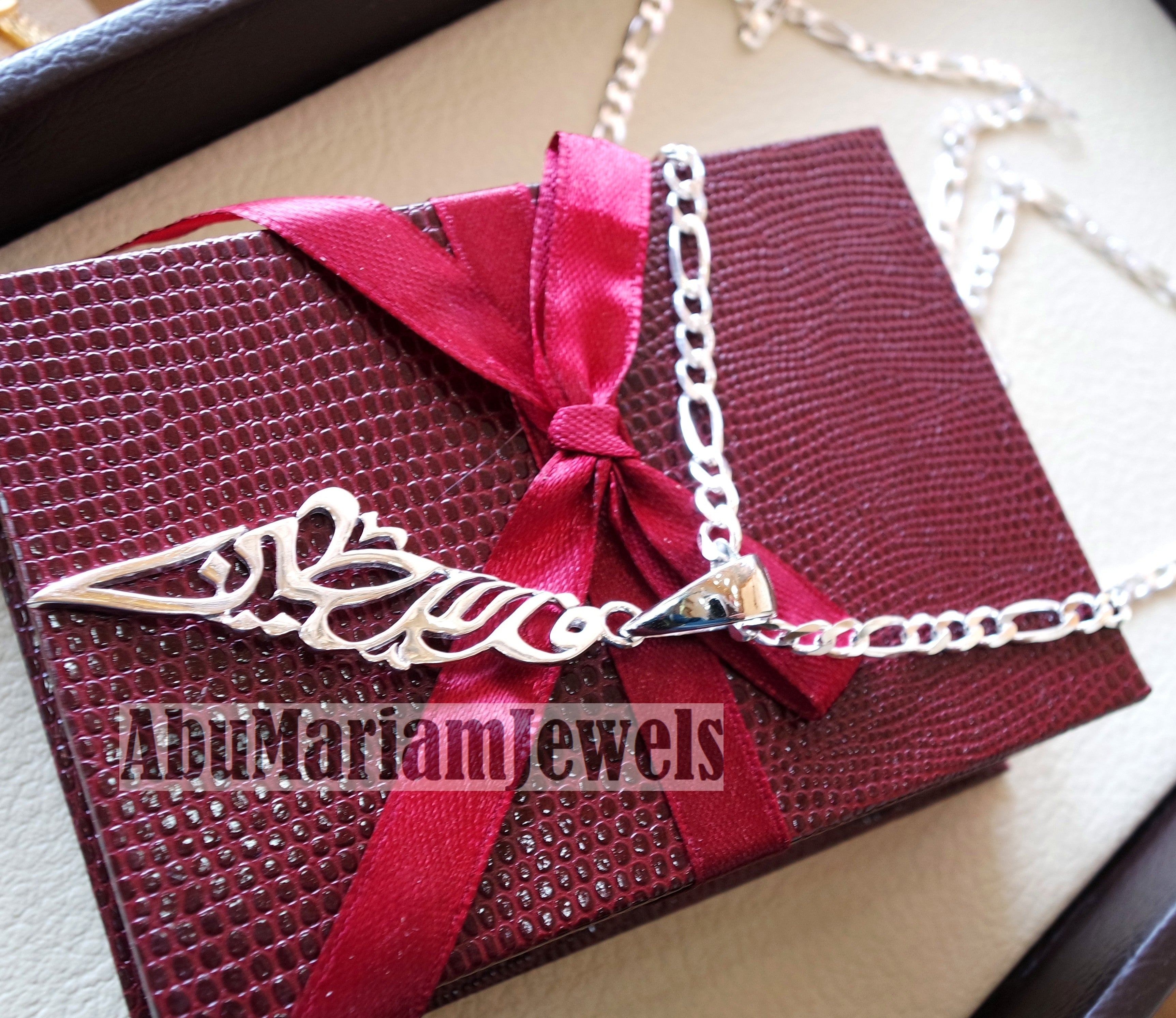 Palestine necklace map pendant with thick chain sterling silver 925 k high quality jewelry arabic calligraphy fast shipping خارطه فلسطين