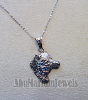 wolf , Husky dog sterling silver 925 man or women pendant handmade animal head jewelry fast shipping detailed craftsmanship