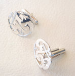 cufflinks , cuflinks  1 name calligraphy arabic customized any name made to order sterling silver 925 heavy men jewelry