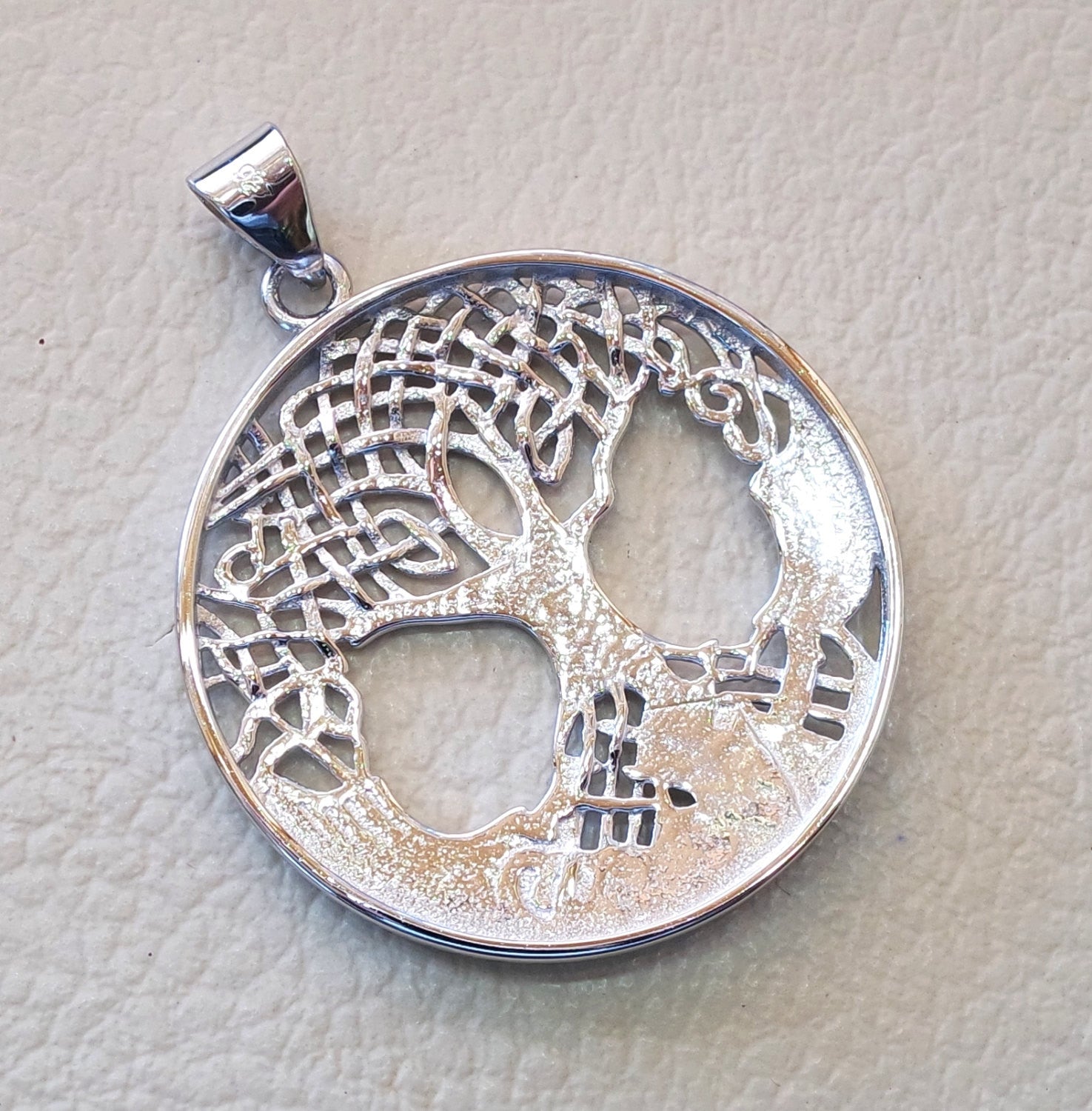 Tree of life sterling silver big round pendant 925 k high quality  jewelry free shipping Chakra Kabbalah symbol of  wisdom handmade