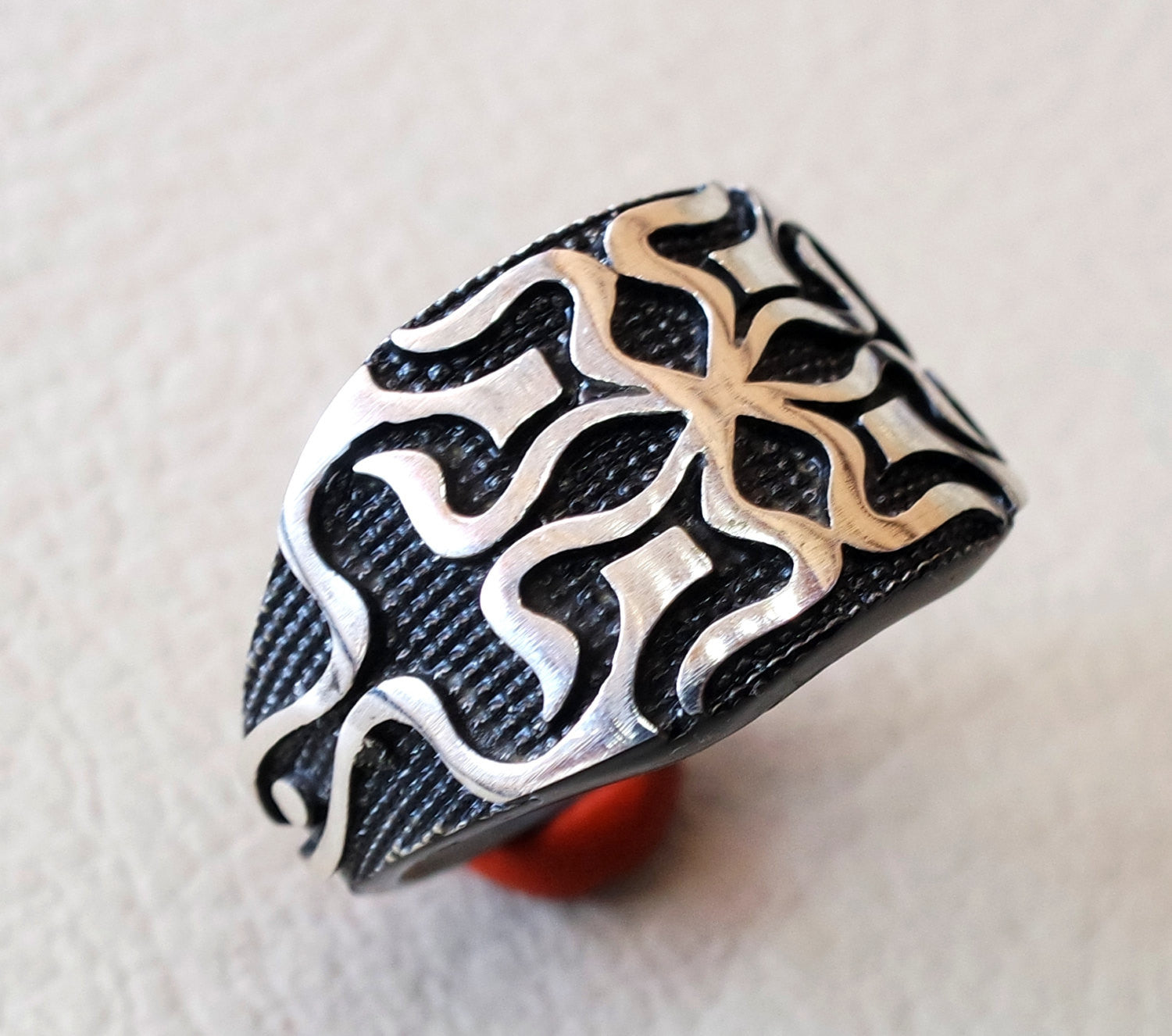 celtic knot sterling silver 925 heavy man heavy symbol ring shape any size antique style high quality jewelry