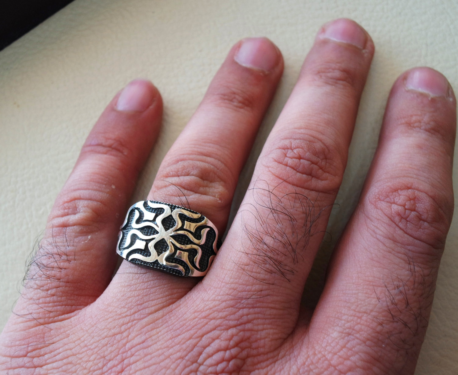 celtic knot sterling silver 925 heavy man heavy symbol ring shape any size antique style high quality jewelry