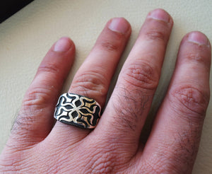 celtic knot sterling silver 925 heavy man heavy symbol ring shape any size antique style high quality jewelry