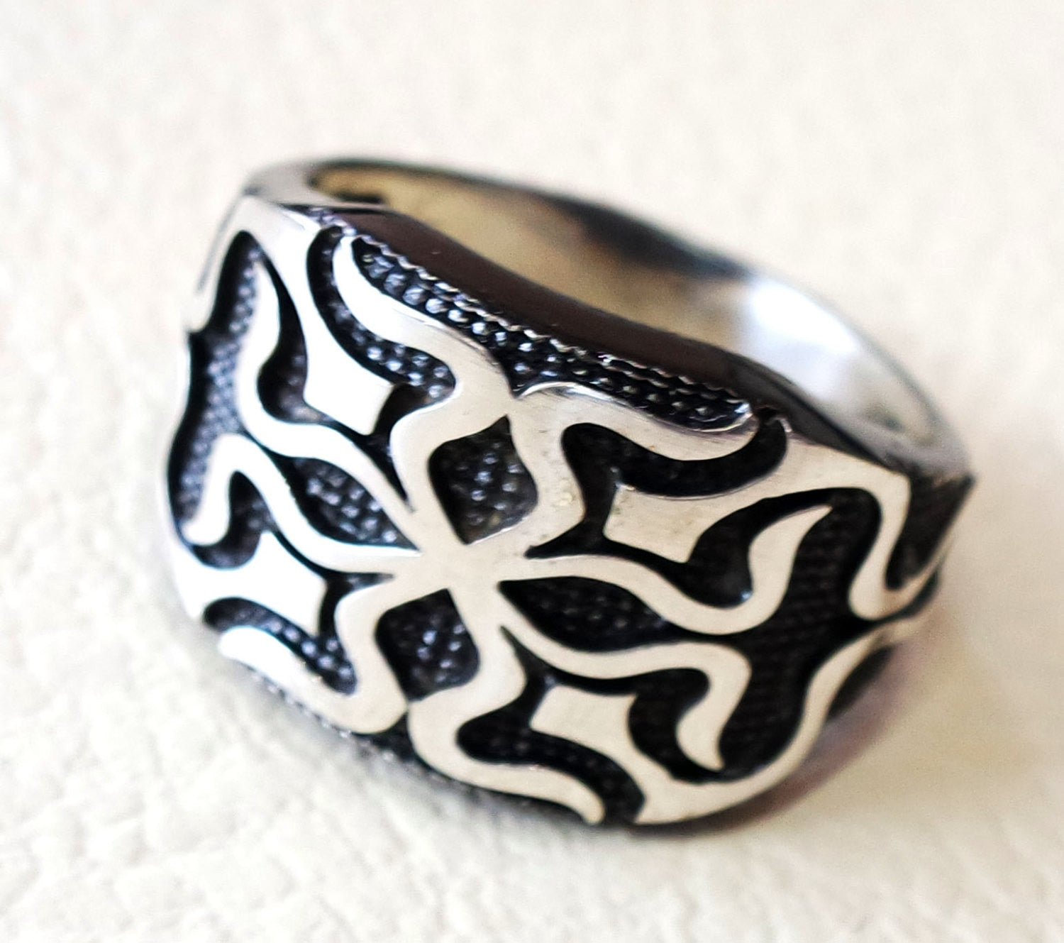 celtic knot sterling silver 925 heavy man heavy symbol ring shape any size antique style high quality jewelry