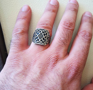 celtic style heavy sterling silver 925 heavy man ornament man ring shape any size antique style high quality jewelry
