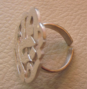 arabic calligraphy customized name sterling silver 925 high quality polishing ring fit all sizes any name خاتم اسماء عربي