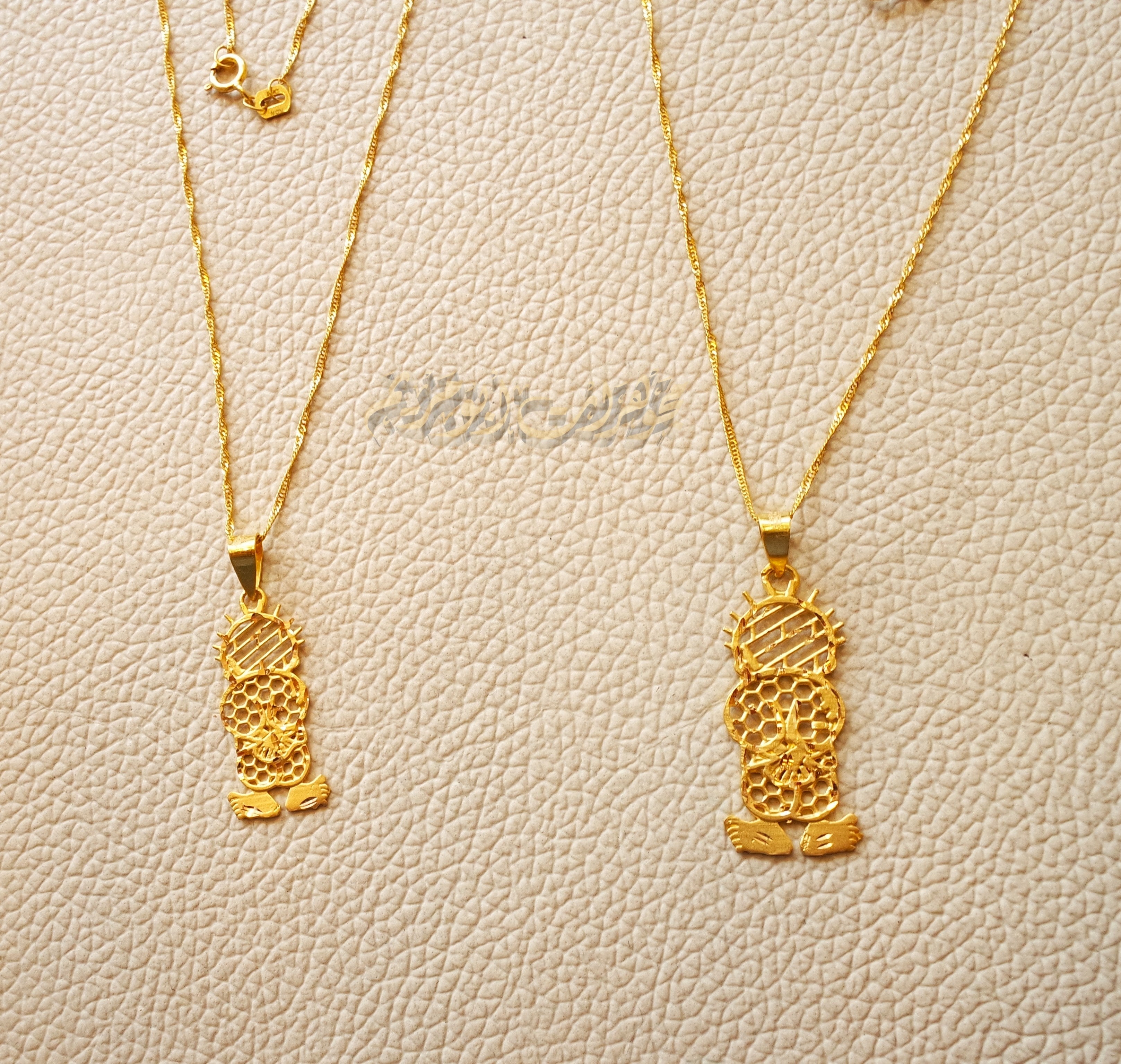 Handalah 21K gold Palestine refugee symbol pendant with Disco chain gold jewelry arabic fast shipping حنظلة حنضلة فلسطين ناجي العلي